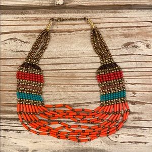 Beaded statement necklace